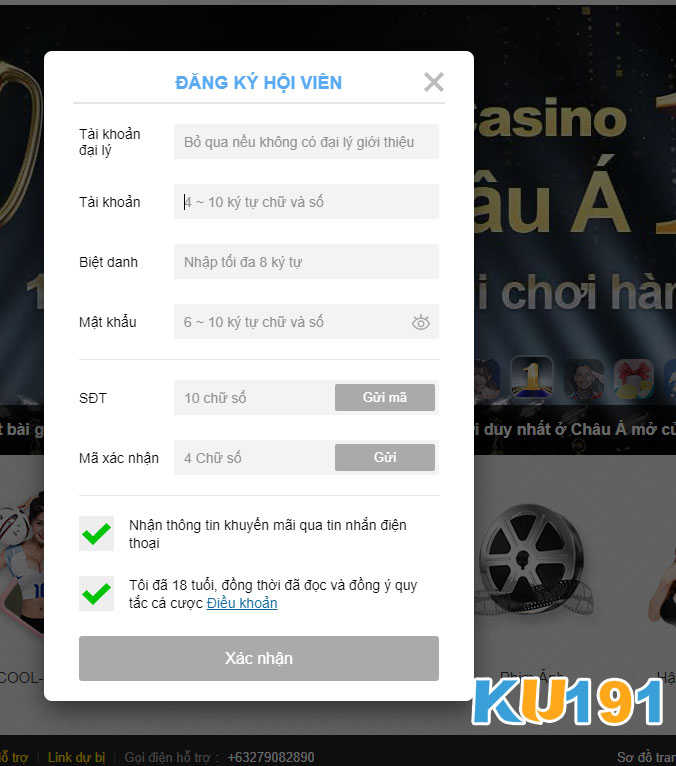 huong dan dang ky tai khoan ku191